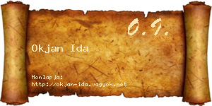 Okjan Ida névjegykártya